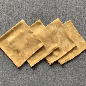 Serviettes de table en polyester jacquard floral rectangulaires modernes pour mariage et restaurant, 48x48cm, couleur et logo personnalisés, lavables, vente en gros - Product Image 1