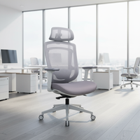 Chaise de bureau de conférence ergonomique moderne à dossier haut en maille avec accoudoirs réglables 4D, hauteur réglable et fonction pivotante