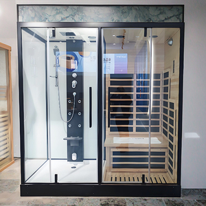 Tùy chỉnh 3-người hemlock phòng tắm hơi với 9KW hồng ngoại xa nhiệt thiết kế hiện đại cho các trung tâm chăm sóc sức khỏe - Product Image 1