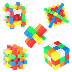 Puzzle Kongming Lock 6 pièces, jouet de développement cognitif pour enfants de 4 à 6 ans, blocs de construction éducatifs pour stimuler l'esprit - Product Image 5