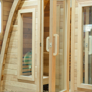 Sauna in Pino Massiccio per 2 Persone con Stufa Elettrica 6KW, Generatore di Vapore, Funzione Vapore Umido, Sauna Moderna per Interni e Soggiorno - Product Image 5