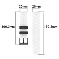 Bracelet de montre en caoutchouc de silicone de qualité texturée de 20mm en matériau respirant pour les bracelets TIMEX T49905 T49953 et CASIO Correa