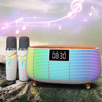 Draadloze Speaker Karaoke Home Party Outdoor Rgb Speaker Oogverblindende Kleurrijke Licht Wekker Draadloos Opladen Touch Control