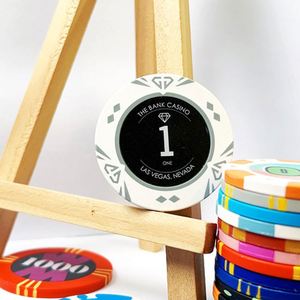 Jetons de poker en céramique et ABS de haute qualité, personnalisables avec logo, pour promotion et jeux, vente en gros - Product Image 2