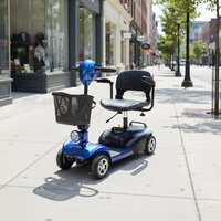 Scooter mobile à 4 roues pour personnes âgées, pliable, avec ceinture, scooter électrique à 4 roues