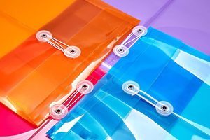 Nhựa phong bì nhựa phong bì mở rộng thư mục tập tin với nút và ren đóng cửa-Thư A4 kích thước-1-1/4 inch mở rộng - Product Image 3