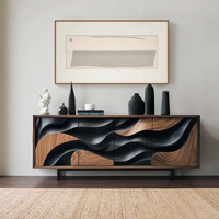 Meuble console en bois massif, design moderne et luxueux, modulaire, écologique, pour salle à manger, salon, villa, maison