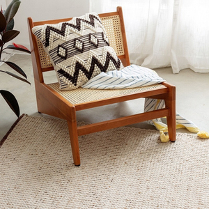 Gỗ rắn Tatami thực sự mây quán cà phê phòng khách công viên vườn đơn sáng tạo thoải mái giải trí ghế ngả - Product Image 6