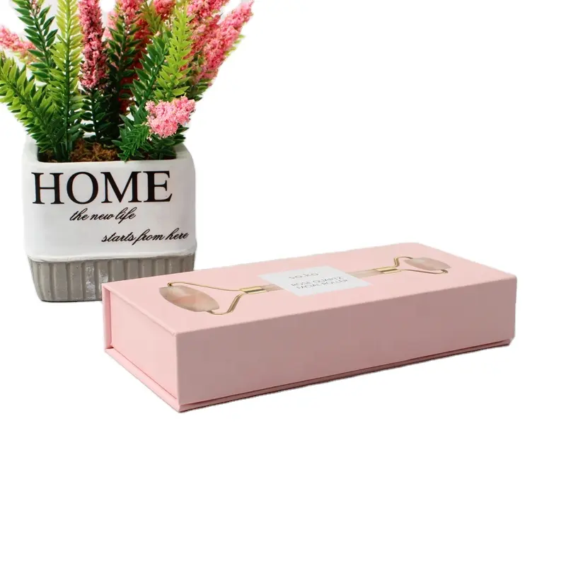 Пользовательская розовая упаковка Caja Boite Нефритовая Роликовая Коробка картонная бумажная упаковка подарочная коробка с магнитной крышкой