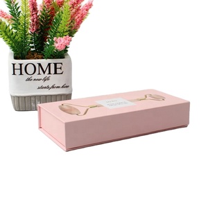 Custom Pink Packaging Caja Boite Jade Roller Box Cardboard Paper Packing Gift Boxex With Magnetic Lid