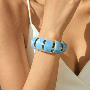 Joyería de Moda para Damas, Productos del Mercado de Yiwu, Juego de Brazaletes de Cuentas Elásticas con Nudos, Estilo Cachemir, Accesorios Brasileños Redondos MSSZ037 - Product Image 4
