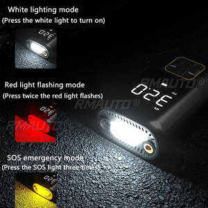 Compresor de Aire Eléctrico Portátil con Bomba de Aire Multiherramienta LED para Bicicleta, Automóvil, Inflador Tipo C de 12 V para el Hogar Inteligente - Product Image 6