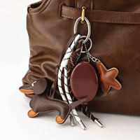 Porte-monnaie breloque de sac, porte-clés chien mignon, mini portefeuille, étui à monnaie en silicone, accessoire suspendu pour sac