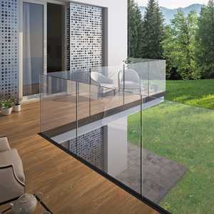 Ringhiere da Esterno con Pannelli in Vetro Balaustra in Vetro Senza Telaio con Canale a U per Balcone dalla Fabbrica di Foshan - Product Image 6