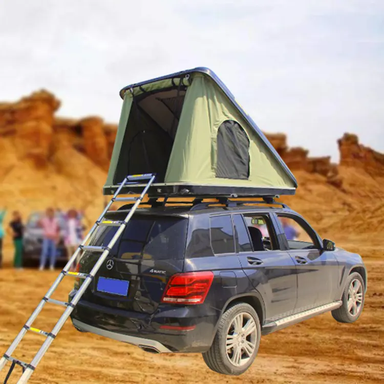2-3 व्यक्ति आउटडोर डेरा डाले हुए बिजली रिमोट कार कठिन खोल छत के ऊपर त्रिकोण तम्बू