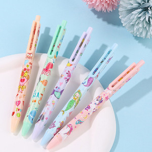 저렴한 홍보용 펜, 귀여운 만화 패턴 볼펜, 수납식 검정 잉크, 1.0mm 팁, 여학생들에게 인기 판매 상품 - Product Image 1