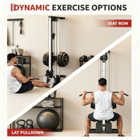 Machine à poulie à câble en acier pour la musculation à domicile, idéale pour les exercices de tirage dorsal, d'épaules et de triceps