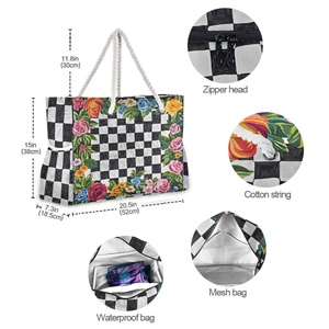 Sac de plage et de piscine imperméable extra large pour femme avec logo personnalisé Hawaiian Life, fermeture éclair - Product Image 4