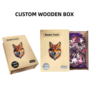 Rompecabezas de Madera Innovador con Forma de Zorro Personalizado con Imágenes Secundarias Ocultas para una Doble Descubrimiento y Juego Avanzado - Product Image 2