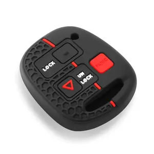 Housse de clé de voiture en silicone pour <span class=keywords><strong>TOYOTA</strong></span> Avensis Camry <span class=keywords><strong>Corolla</strong></span> RAV4 PRADO YARIS Tarago FJ Cruiser Land pour étui à clé Lexus - Product Image 4