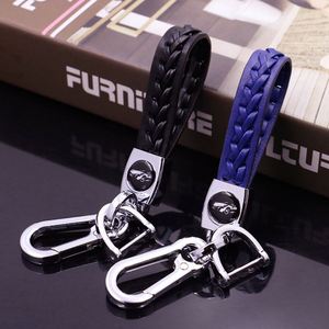 Factory <b>Customized</b> Wholesale Leather Car logo Carving Metal Woven <b>Key</b> Chain Pendant Accessories Metal Keychain <b>Key</b> <b>Ring</b> - Product Image 3