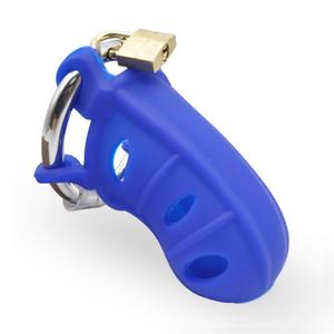 Мягкое Силиконовое мужское устройство целомудрия секс-игрушки мужское целомудрие клетка с регулируемыми металлическими кольцами - Product Image 2