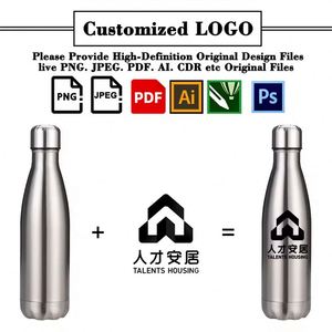 Bouteilles isothermes personnalisées pour le sport, à double paroi, en acier inoxydable - Product Image 2
