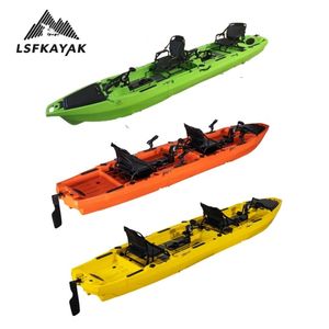 Kayak modulaire LSF 4,5 m pour 2 personnes, kayak à pédales, <span class=keywords><strong>bateau</strong></span> <span class=keywords><strong>de</strong></span> pêche pour la mer et les sports <span class=keywords><strong>de</strong></span> plein air, pédales <span class=keywords><strong>avec</strong></span> ailerons en HDPE durable - Product Image 6