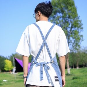Tweavewin alta qualità Cross Back Jeans tessuto in pelle senza maniche grembiule per la pulizia del <span class=keywords><strong>salone</strong></span> pittura di cucina e attività per bambini - Product Image 4