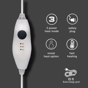 Kingworth-Coussin chauffant électrique en micro-peluche ultra-doux, lavable en machine, portable, pour douleurs dorsales menstruelles - Product Image 4