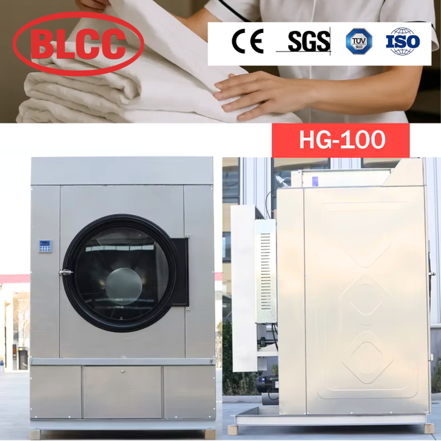Automatic Electric Commercial Stainless Steel Dryer Machine 50-100kg Steam Heating Tumble Dryer Laundry Machine