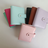 Portefeuille A7 en cuir noir personnalisé à 6 anneaux Classeur budgétaire Sac à main Enveloppe en espèces Portefeuille Mini carnet de notes Agenda Organisateur