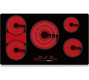 Placa caliente eléctrica de 90cm, placa vitrocerámica <span class=keywords><strong>Vitro</strong></span> con control de perilla, 5 quemadores - Product Image 4