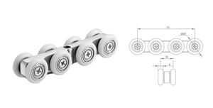 <span class=keywords><strong>Portes</strong></span> de douche en forme d'éventail, 12 pièces, durables, en verre, poulie de <span class=keywords><strong>porte</strong></span> <span class=keywords><strong>coulissante</strong></span>, <span class=keywords><strong>rail</strong></span> en acier inoxydable - Product Image 2