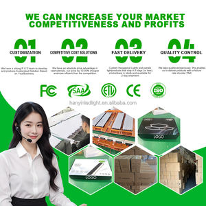 Популярный продукт HanYin, освещение для гаража, шестиугольный светодиодный светильник для автомагазинов - Product Image 4