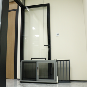 Slim Frame Thermal Break Aluminum Casement Door With Clear Insulated Glass For Office Room And Residential Villa Projects - Product Image 3