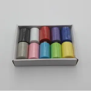 Household sewing thread high quality 10 color suit 1000 yards 402 hand sewing DIY color thread shaft embroidered colorful thread