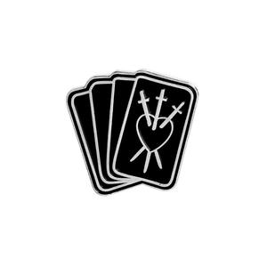 เข็มกลัดเคลือบแบบสยองขวัญ Witch ouija Moon Tarot Book ใหม่สไตล์กอธินนุ่มตราโลหะเข็มกลัดกระเป๋าผ้ายีนส์สำหรับผู้หญิงผู้ชาย - Product Image 2