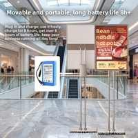 Afficheur LED vertical portable YXM pour intérieur, forme personnalisable, signalétique pour centres commerciaux, entrées d'hôtels, affichage de posters