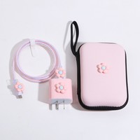 Pelindung Kabel TPU Anti Air Lucu dengan Tas Penyimpanan untuk Casing Pelindung Charger iPad 18W/20W