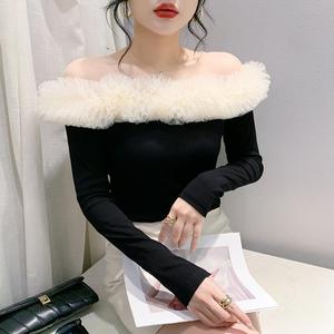 Nouveau design <span class=keywords><strong>original</strong></span> Printemps – Haut court sexy et <span class=keywords><strong>chic</strong></span> à fleurs, tendance, avec grande dentelle et effet duveteux - Product Image 6