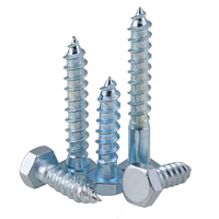 Hex Head Lag Screws Metric Carbon Steel Zinc Plated Heavy Duty Wood Screws for Timber and Outdoor Construction