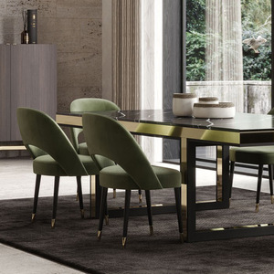 Nouvelle conception moderne, mobilier de salle à manger de luxe nordique <span class=keywords><strong>italien</strong></span>, chaises de salle à manger en velours pour la maison, utilisation dans le salon, testées CE - Product Image 3