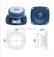 Gamme complète d'unité de haut-parleur de musique de ferrite de 8Ohm 15W 3-Inch