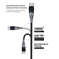 Câble USB C vers USB C 60W, charge rapide 3A, 20V, cordon Type C, double couleur, cuivre sans oxygène, câble de données 480 Mbps pour ordinateur portable, téléphone