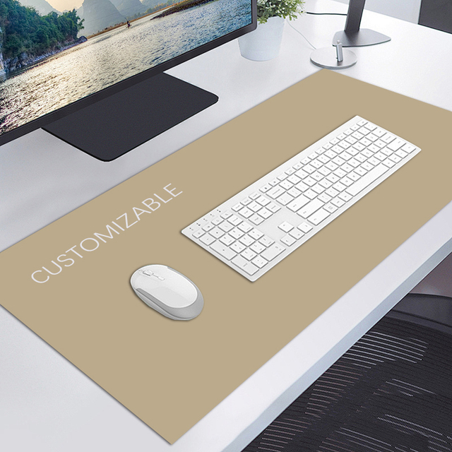 Various Colors Durable PVC Leather Rectangular Waterproof Desk Mat Mouse Pad Game Mat