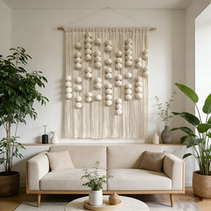 <span class=keywords><strong>Tapiz</strong></span> <span class=keywords><strong>de</strong></span> Borlas <span class=keywords><strong>de</strong></span> Estilo Mid-Century <span class=keywords><strong>de</strong></span> Doble Capa con Burbujas, Decoración <span class=keywords><strong>de</strong></span> Pared <span class=keywords><strong>de</strong></span> Macramé, Arte Decorativo <span class=keywords><strong>para</strong></span> el Hogar, Decoración <span class=keywords><strong>para</strong></span> el Comedor - Product Image 4