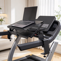 Support de bureau réglable en aluminium AromaNano pour ordinateur portable, fixation pour tapis de course, station de travail avec fixation/démontage facile, noir