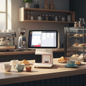 Caja Registradora Táctil POS de 15.6 Pulgadas, 64 GB Integrados, Impresora Grande de 58 mm, PC Opcional para Hostelería, Caja Registradora POS B1 - Product Image 1