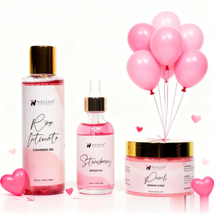 발렌타인 데이 한정판 맞춤 개인 라벨 복숭아 요니 스크럽 케어 딸기 질 오일 여성 케어 로즈 요니 워시 - Product Image 1